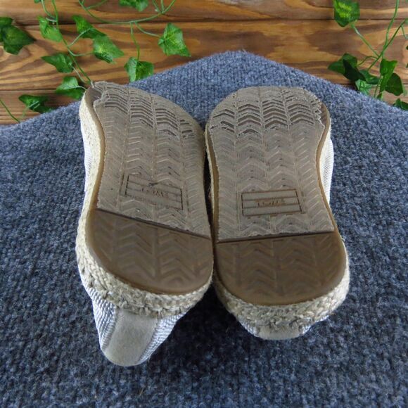 TOMS Women's Espadrille Beige Fabric Sz 7 Medium Gently Used 2025 - Picture 6 of 7